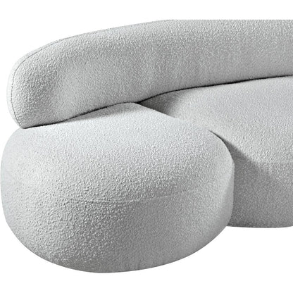 Venti Grey Boucle Fabric Loveseat