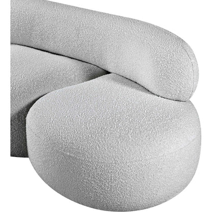 Venti Grey Boucle Fabric Loveseat