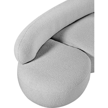Venti Grey Boucle Fabric Loveseat