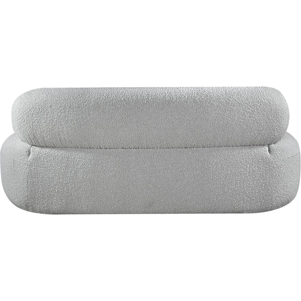Venti Grey Boucle Fabric Loveseat