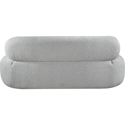 Venti Grey Boucle Fabric Loveseat
