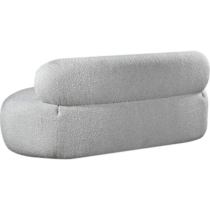 Venti Grey Boucle Fabric Loveseat
