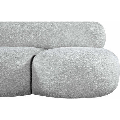 Venti Grey Boucle Fabric Loveseat