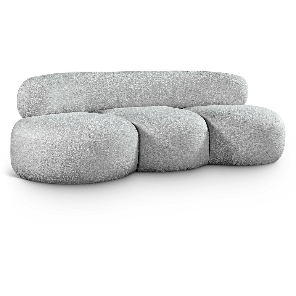 Venti Grey Boucle Fabric Sofa