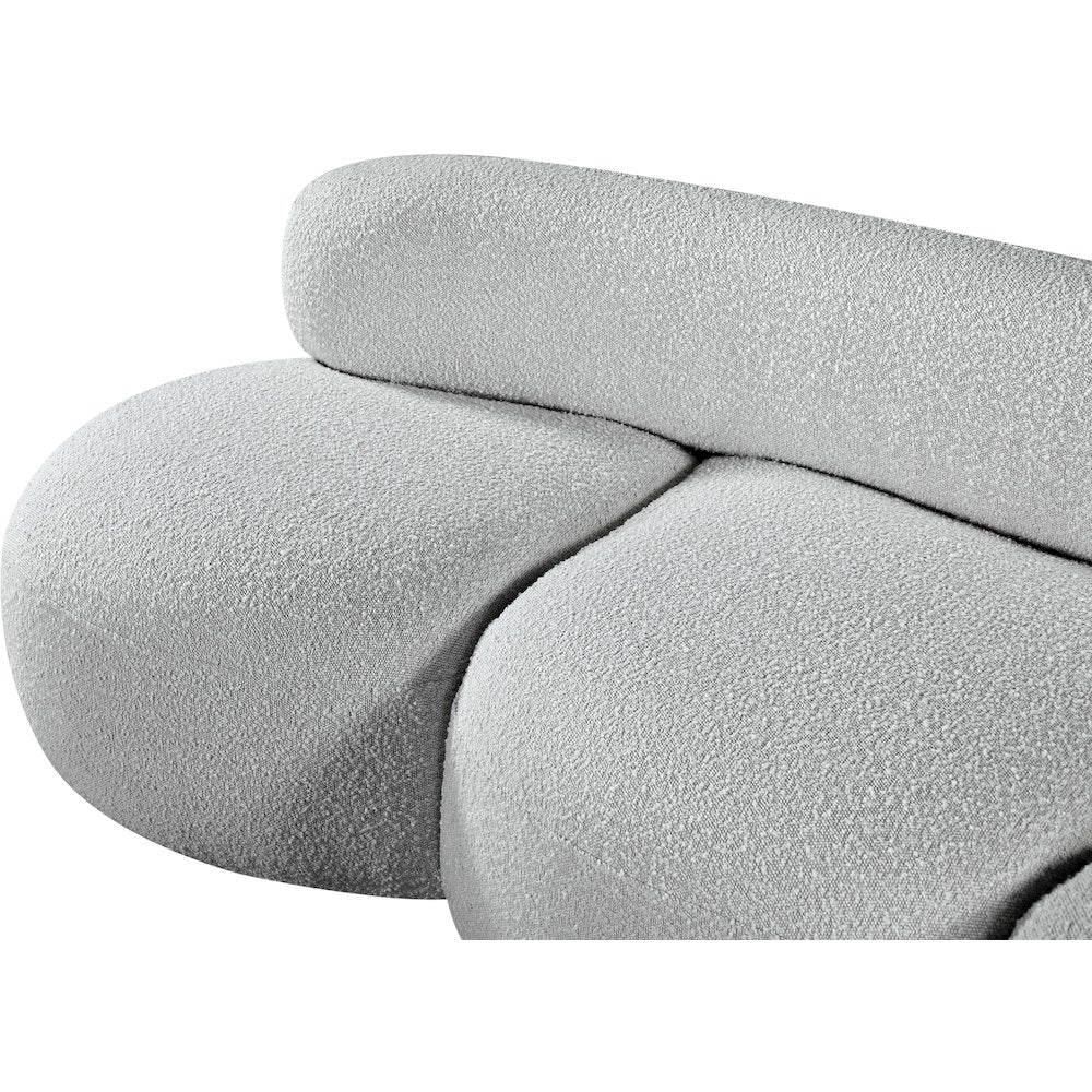 Venti Grey Boucle Fabric Sofa