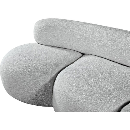 Venti Grey Boucle Fabric Sofa