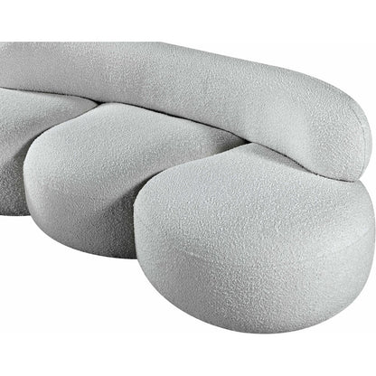 Venti Grey Boucle Fabric Sofa