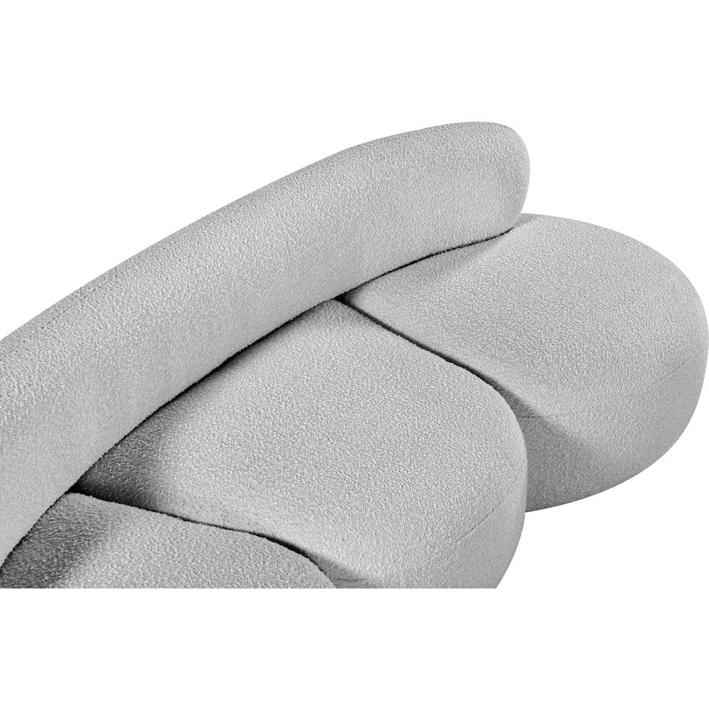 Venti Grey Boucle Fabric Sofa