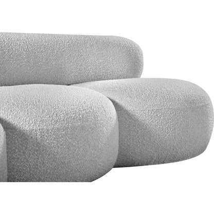 Venti Grey Boucle Fabric Sofa