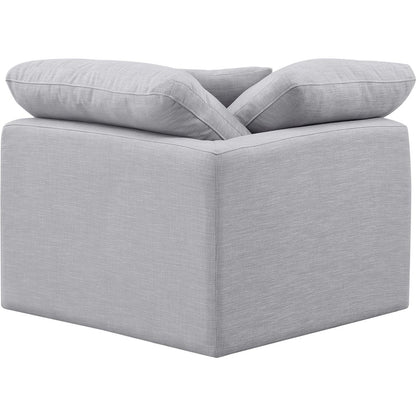 Indulge Grey Linen Textured Fabric Corner Chair