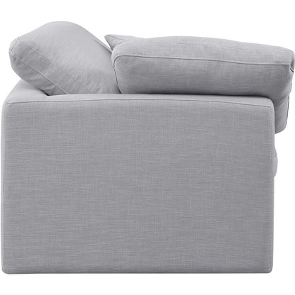 Indulge Grey Linen Textured Fabric Corner Chair