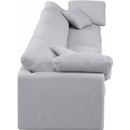 Indulge Grey Linen Textured Fabric Modular Sofa