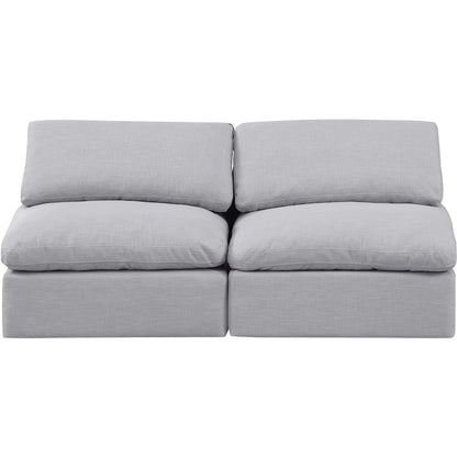 Indulge Grey Linen Textured Fabric Modular Sofa