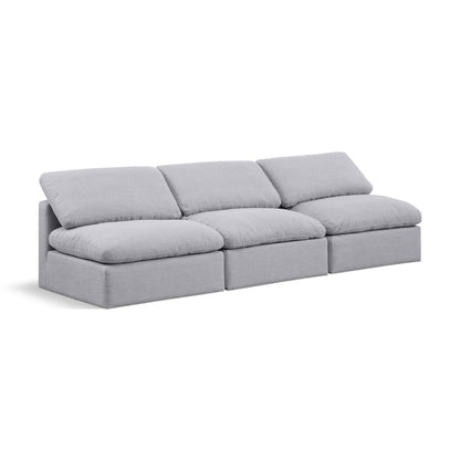 Indulge Grey Linen Textured Fabric Modular Sofa