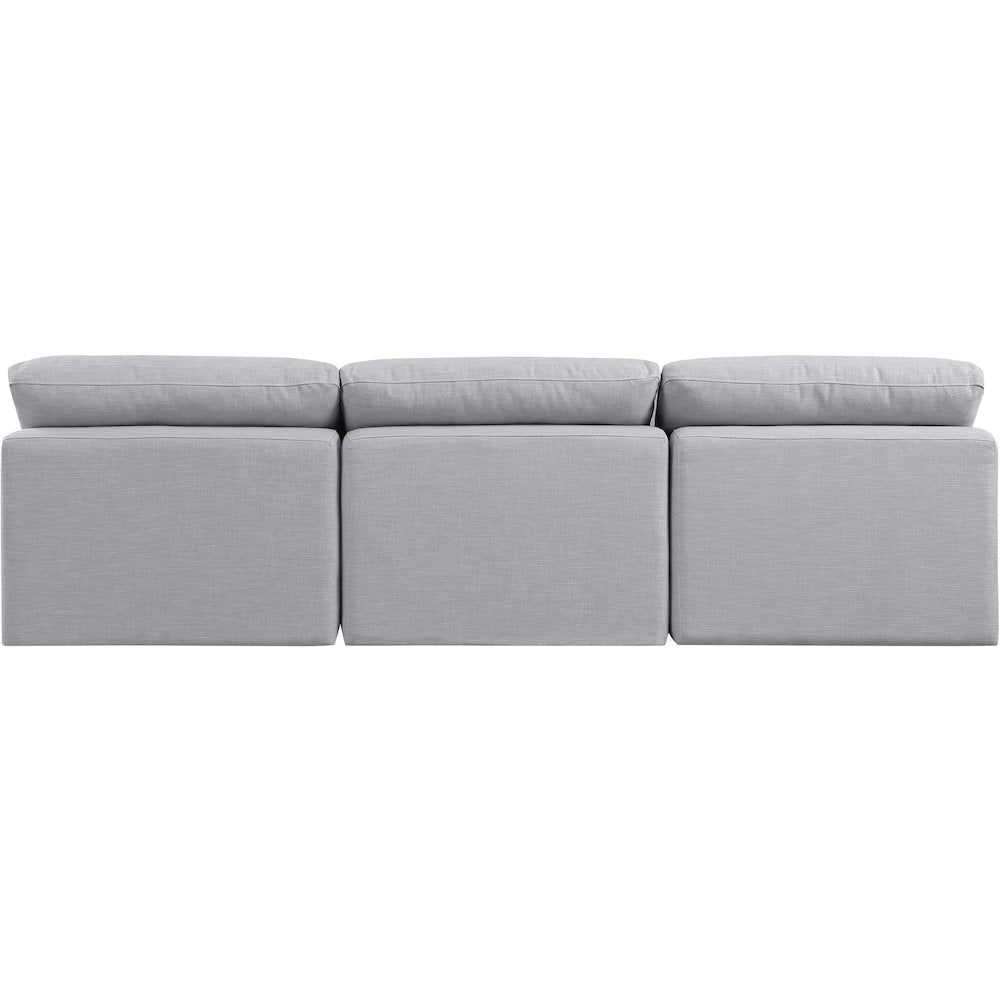 Indulge Grey Linen Textured Fabric Modular Sofa