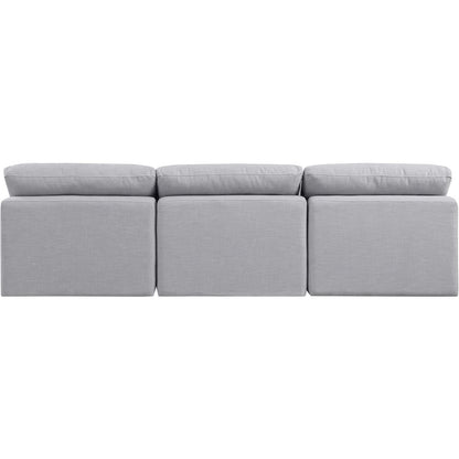 Indulge Grey Linen Textured Fabric Modular Sofa