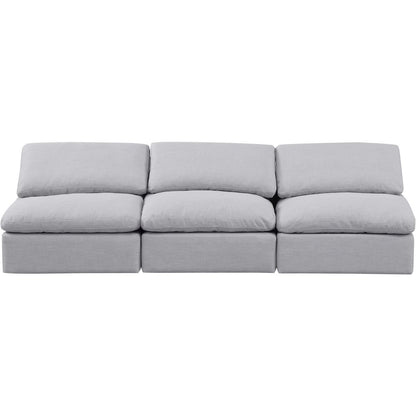 Indulge Grey Linen Textured Fabric Modular Sofa