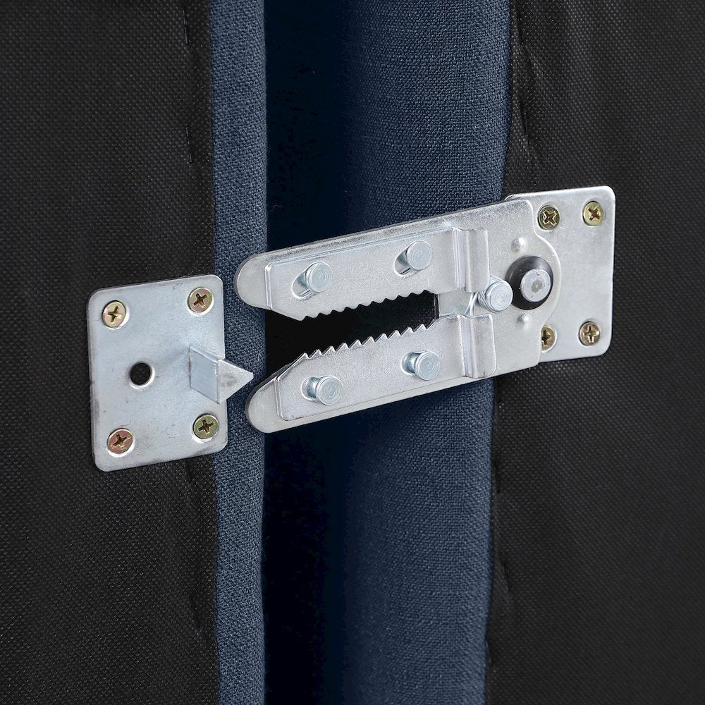Indulge Navy Linen Textured Fabric Modular Sectional