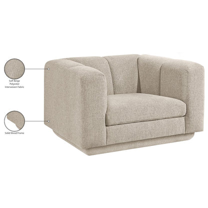 Modari Beige Fabric Upholstered Chair