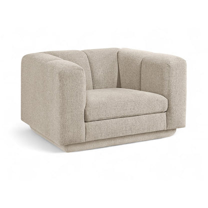 Modari Beige Fabric Upholstered Chair