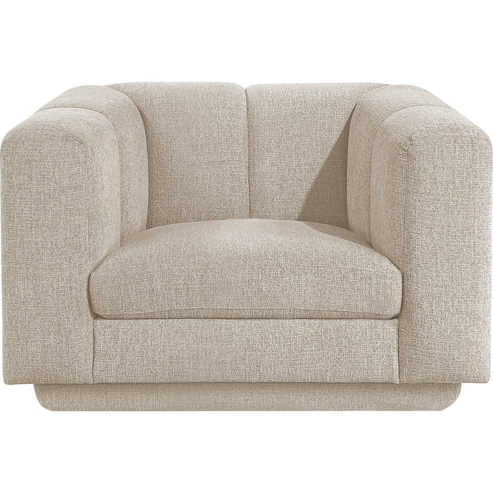 Modari Beige Fabric Upholstered Chair