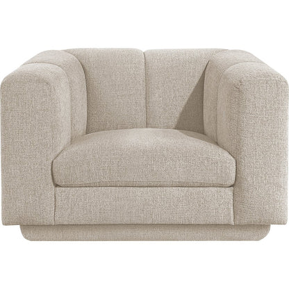 Modari Beige Fabric Upholstered Chair