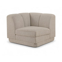 Modari Beige Fabric Upholstered Corner Chair