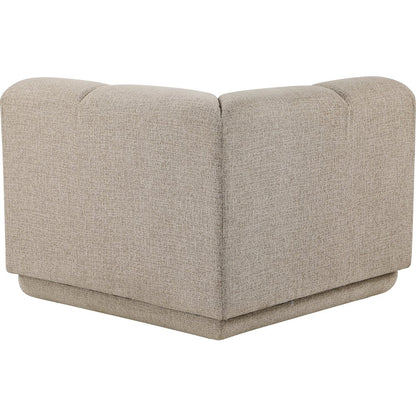 Modari Beige Fabric Upholstered Corner Chair