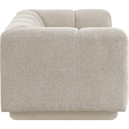 Modari 70.25" Beige Fabric Upholstered Loveseat