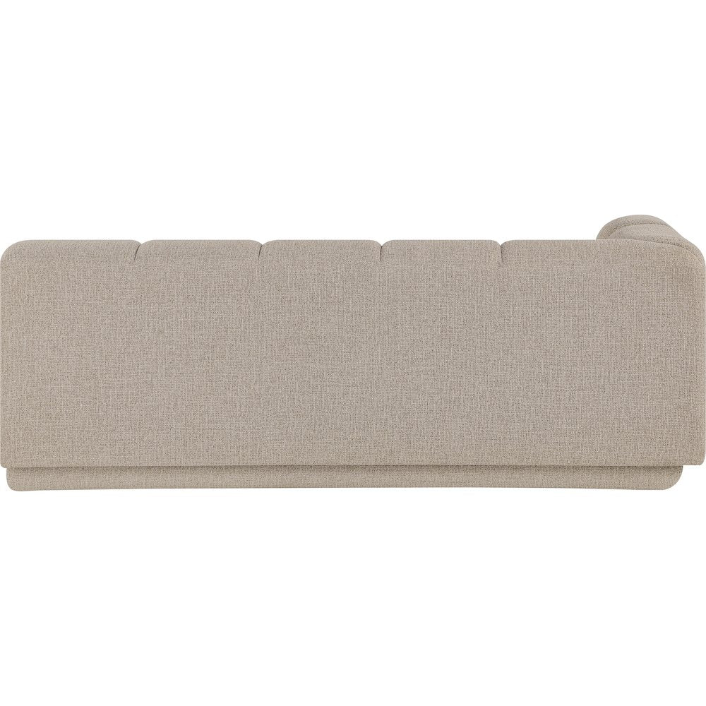 Modari 76.75" Beige Fabric Upholstered Left Arm Sofa