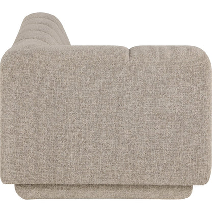 Modari 76.75" Beige Fabric Upholstered Left Arm Sofa