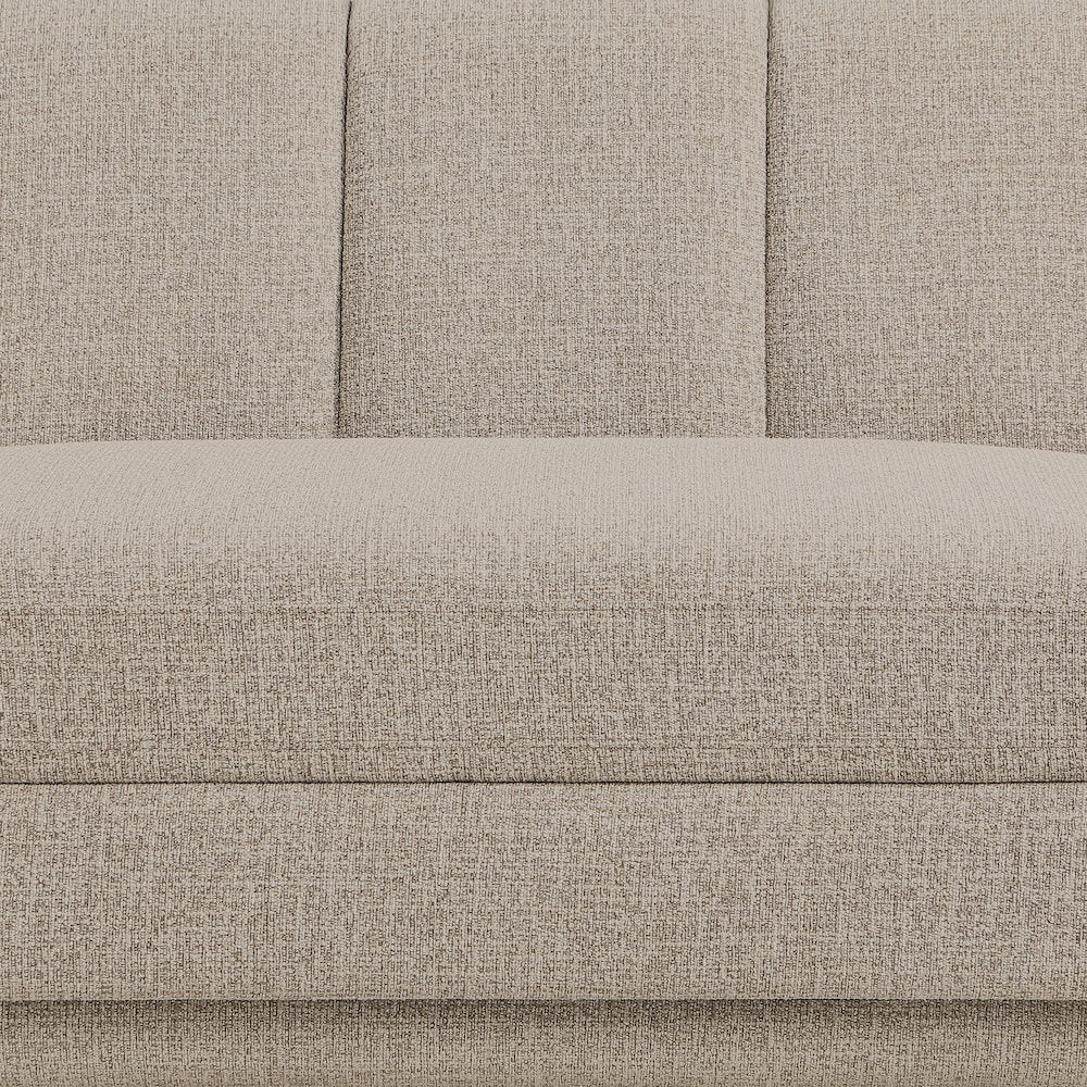 Modari 76.75" Beige Fabric Upholstered Left Arm Sofa