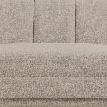 Modari 76.75" Beige Fabric Upholstered Left Arm Sofa