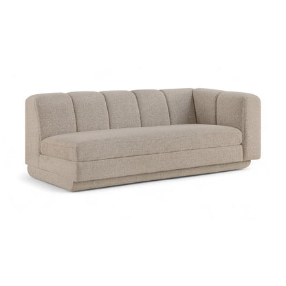 Modari 76.75" Beige Fabric Upholstered Right Arm Sofa