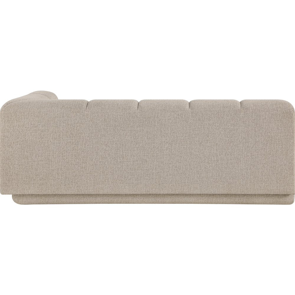 Modari 76.75" Beige Fabric Upholstered Right Arm Sofa