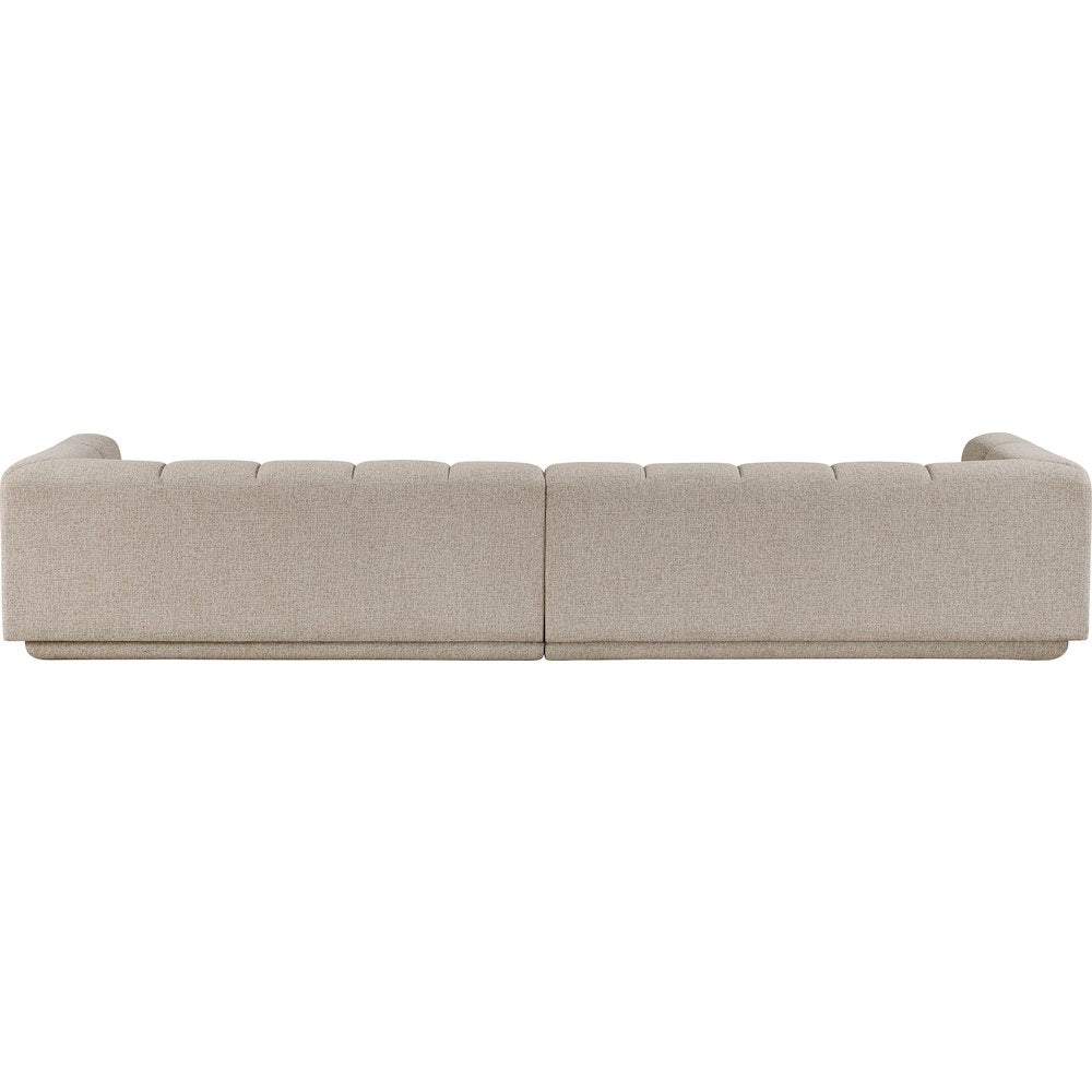 Modari Beige Fabric Upholstered 2pc. Modular Sofa