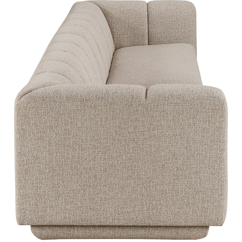 Modari Beige Fabric Upholstered 2pc. Modular Sofa