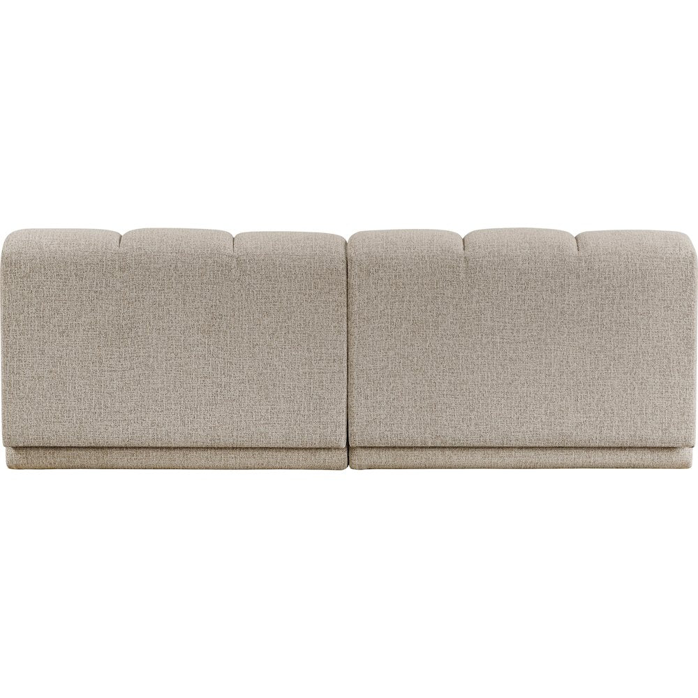 Modari Beige Fabric Upholstered 2pc. Modular Sofa