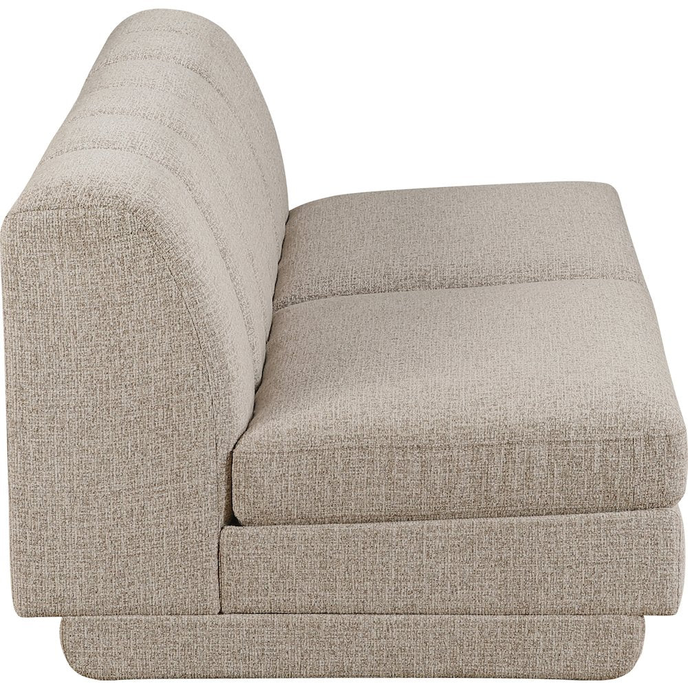 Modari Beige Fabric Upholstered 2pc. Modular Sofa