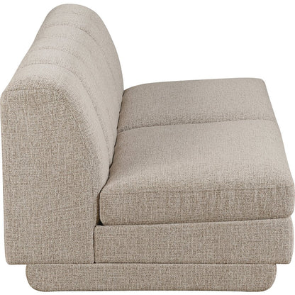 Modari Beige Fabric Upholstered 2pc. Modular Sofa
