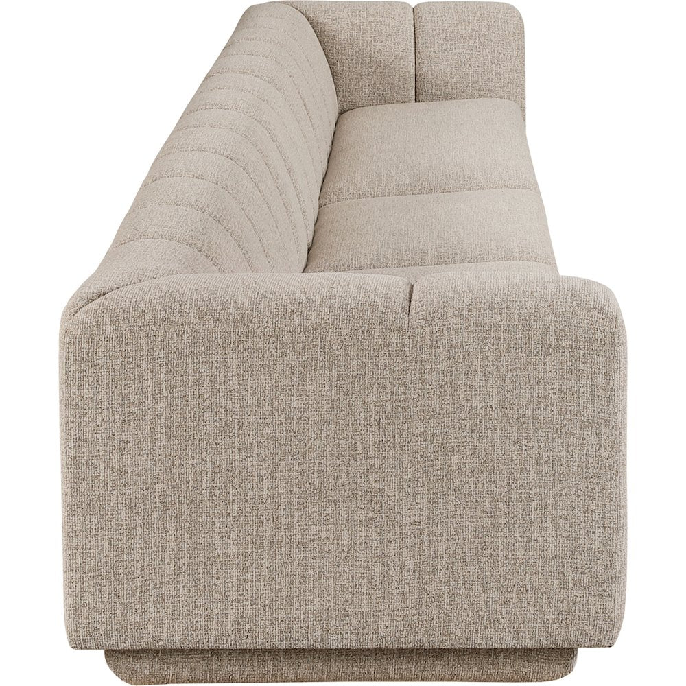 Modari Beige Fabric Upholstered 3pc. Modular Sofa