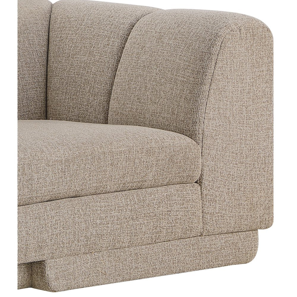 Modari Beige Fabric Upholstered 3pc. Modular Sofa