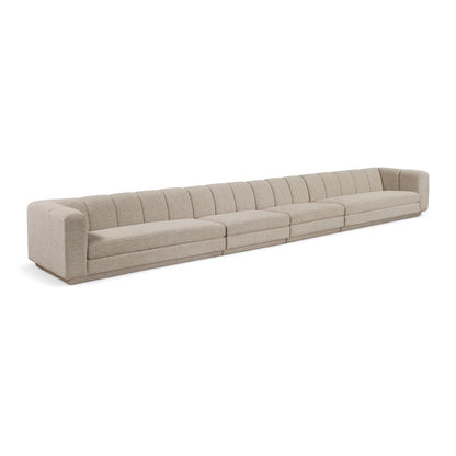 Modari Beige Fabric Upholstered 4pc. Modular Sofa