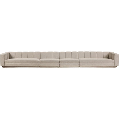 Modari Beige Fabric Upholstered 4pc. Modular Sofa