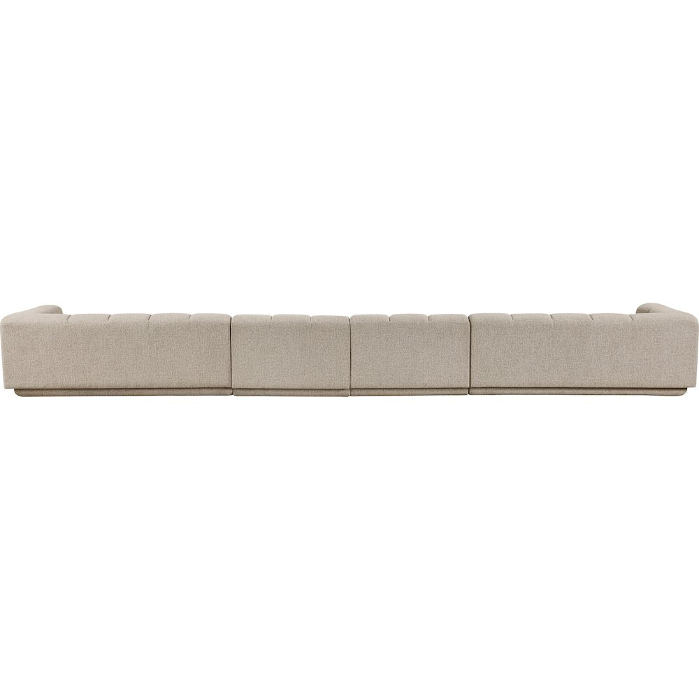 Modari Beige Fabric Upholstered 4pc. Modular Sofa