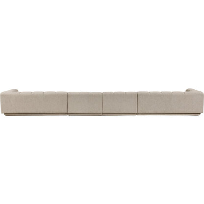 Modari Beige Fabric Upholstered 4pc. Modular Sofa