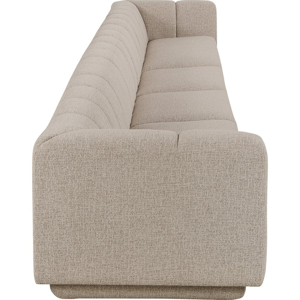 Modari Beige Fabric Upholstered 4pc. Modular Sofa