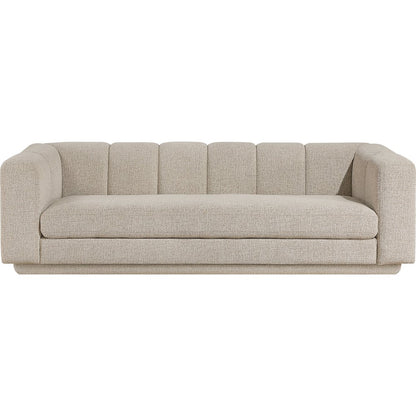 Modari 95" Beige Fabric Upholstered Sofa