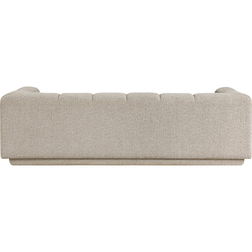Modari 95" Beige Fabric Upholstered Sofa