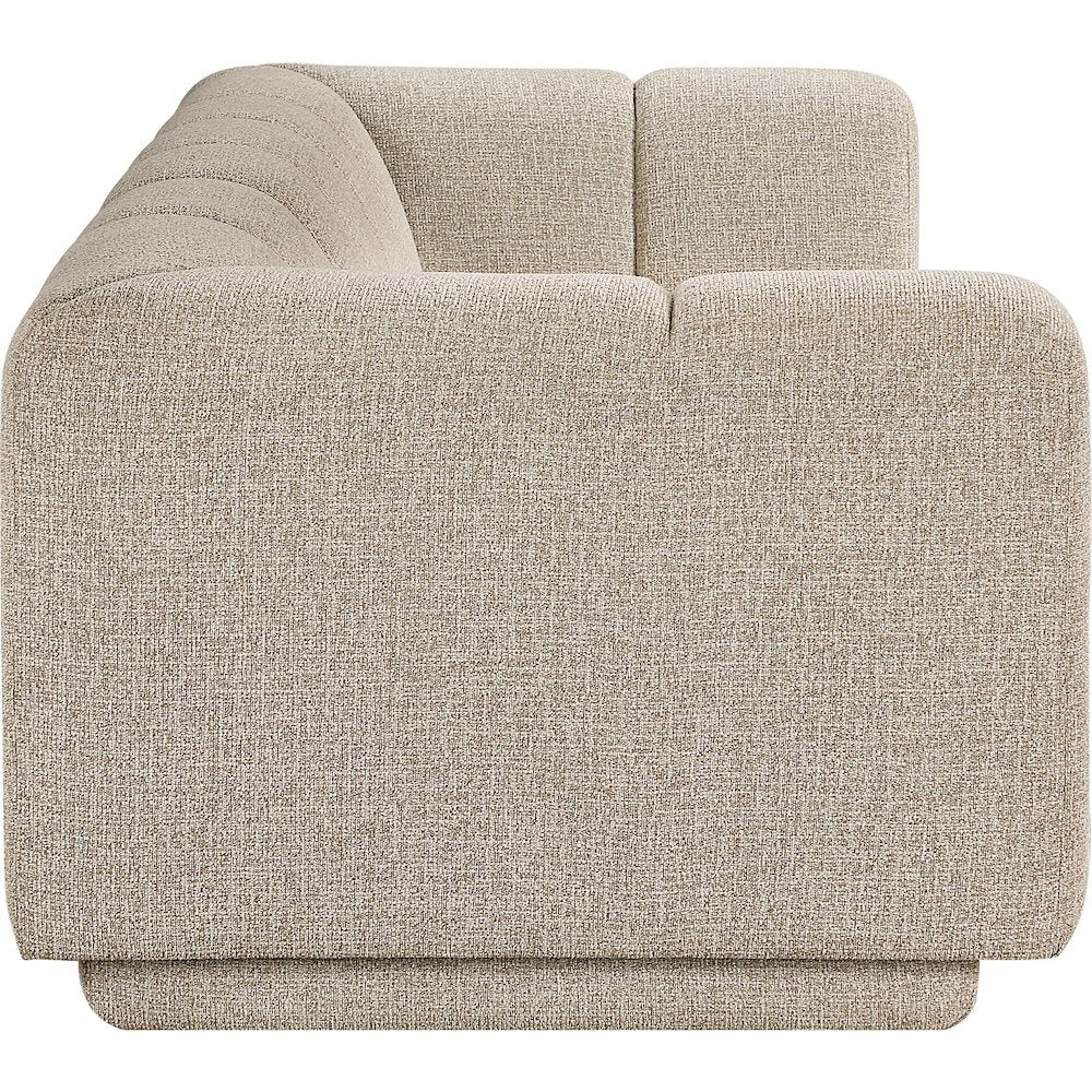 Modari 95" Beige Fabric Upholstered Sofa